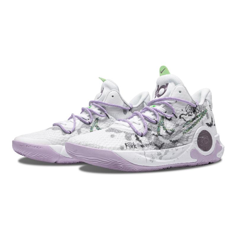[Custom Lovely ghost]  KD Trey 5 IX Vintage Basketball Shoes Men Low-top White/green/gray