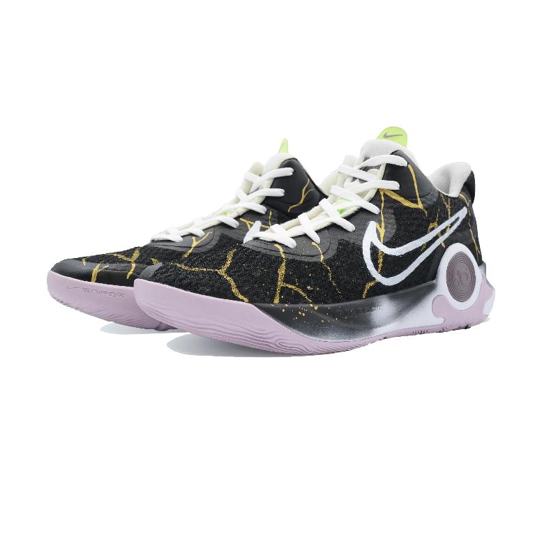 [Custom Black Gold Frenzy]  KD Trey 5 IX Basketball Shoes Men Mid-top Black/gold