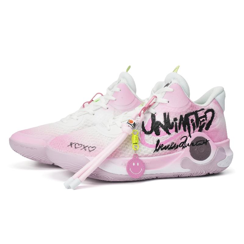 [Custom Unlimited]  KD Trey 5 IX Vintage Basketball Shoes Unisex Low-Top Pink/White