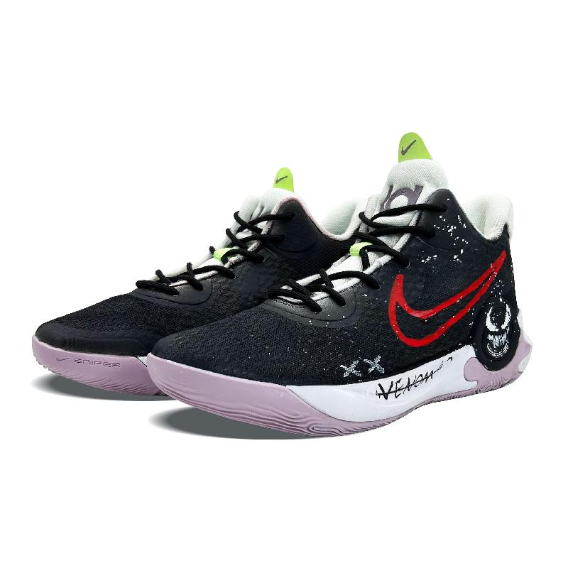 [Custom Venom]  KD Trey 5 IX Vintage Basketball Shoes Unisex High-Top Black/White