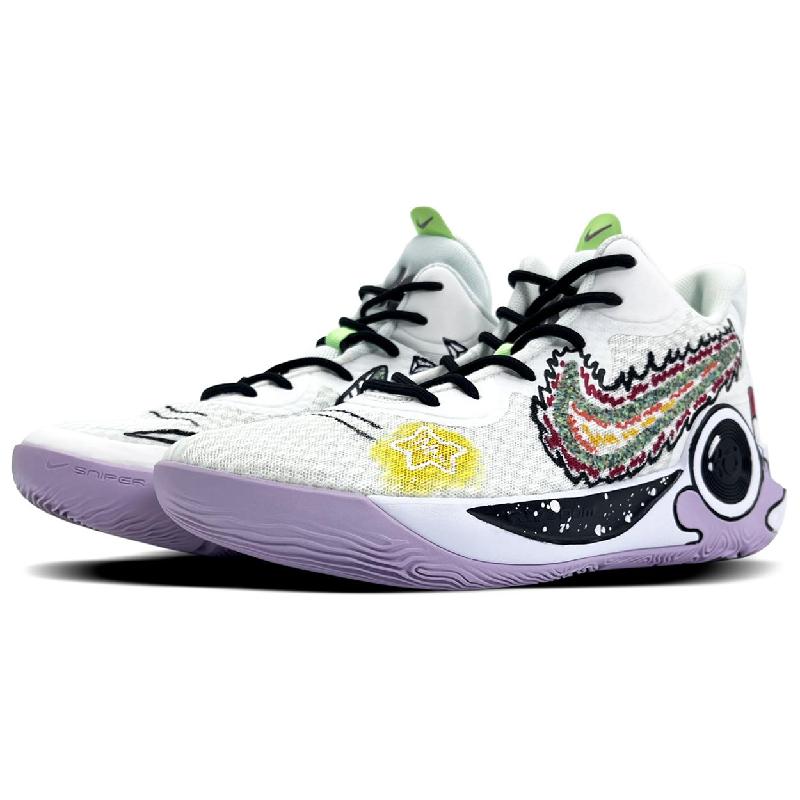 [Custom Moon Reverie]  KD Trey 5 IX Vintage Basketball Shoes Unisex Mid-top Black/red/purple