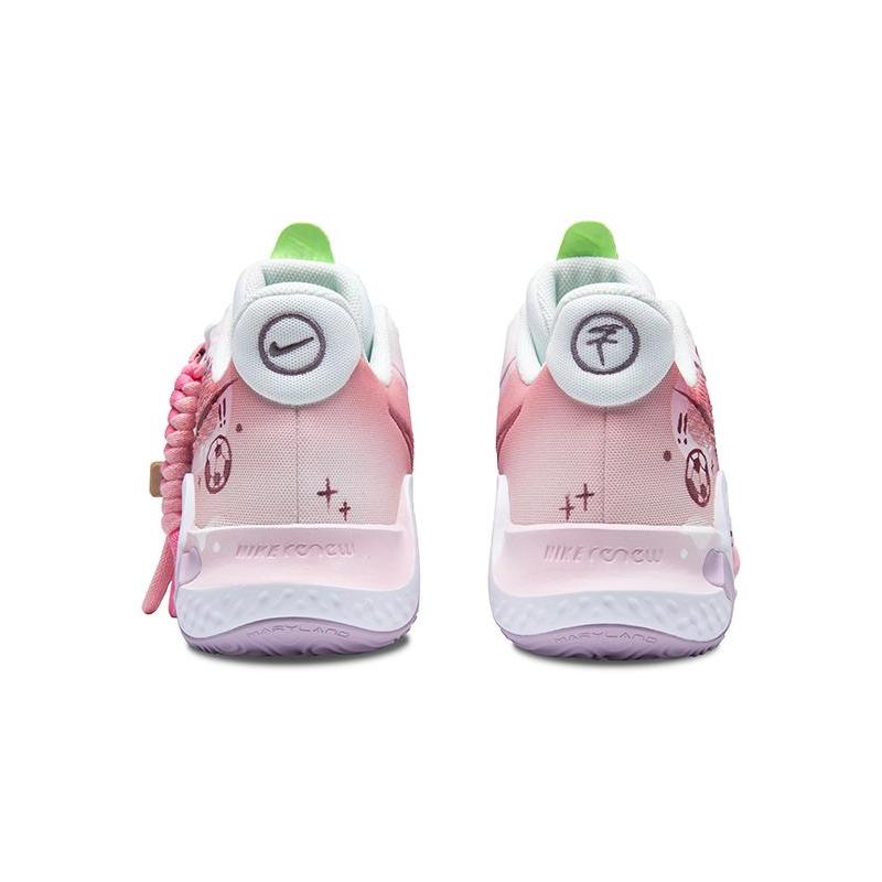 [Custom Shining Star]  KD Trey 5 IX Vintage Basketball Shoes Unisex Mid-top Pink/white