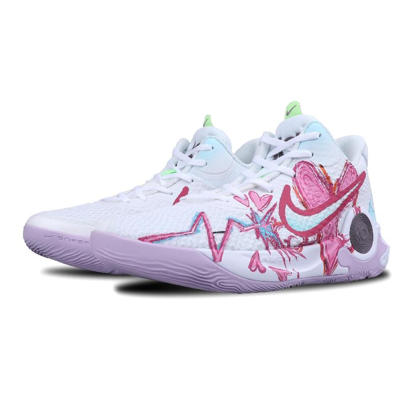 [Custom Love retracing]  KD Trey 5 IX Vintage Basketball Shoes Unisex Mid-top Pink