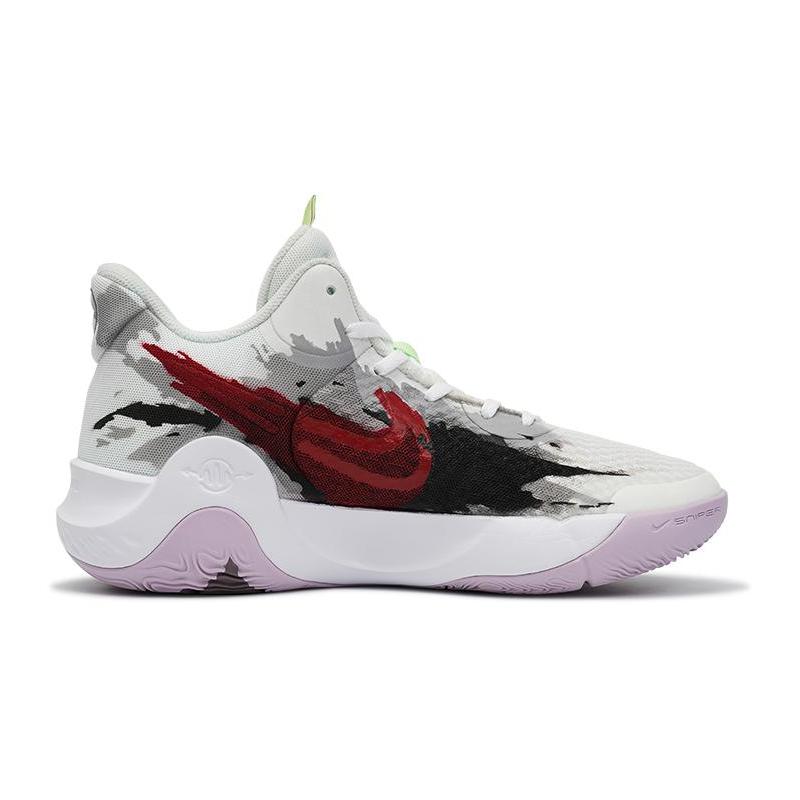 [Custom Men's Grey Shadow Spider L Grey Red]  Trey 5 Vintage Basketball Shoes Men