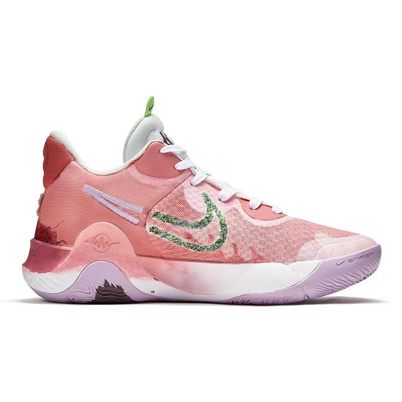 [Custom Fluttering]  KD Trey 5 IX Vintage Basketball Shoes Unisex Mid-top Pink