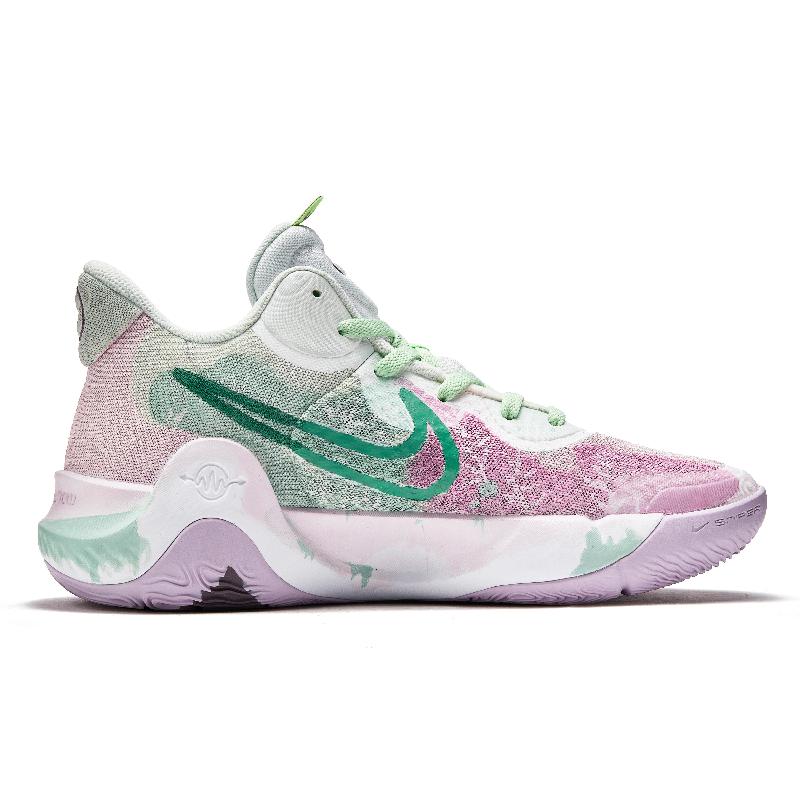 [Custom Misty and hazy]  KD Trey 5 IX Vintage Basketball Shoes Unisex Mid-top Pink/Green