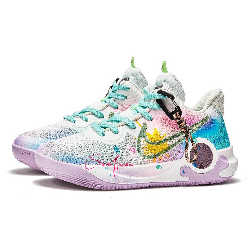 [Custom Air mixing]  KD Trey 5 IX Vintage Basketball Shoes Unisex Mid-top Blue/Purple