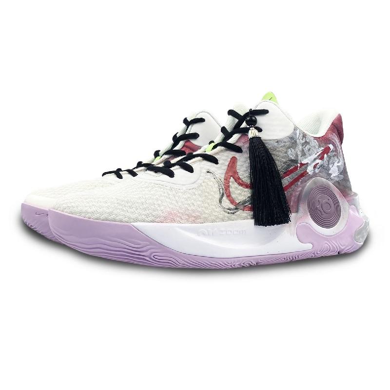 [Custom Du 5's Black Myth]  KD Trey 5 IX Vintage Basketball Shoes Unisex Mid-Top White/Purple/Black/Red