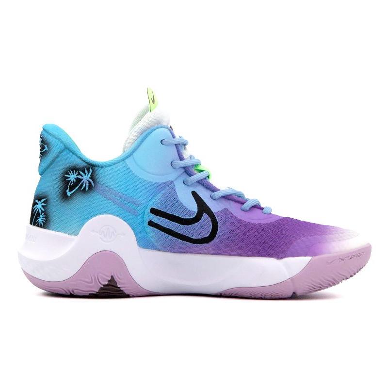 [Custom Green and purple coconut tree A]  KD Trey 5 IX Vintage Basketball Shoes Unisex