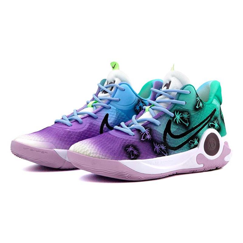 [Custom Green and purple coconut tree A]  KD Trey 5 IX Vintage Basketball Shoes Unisex