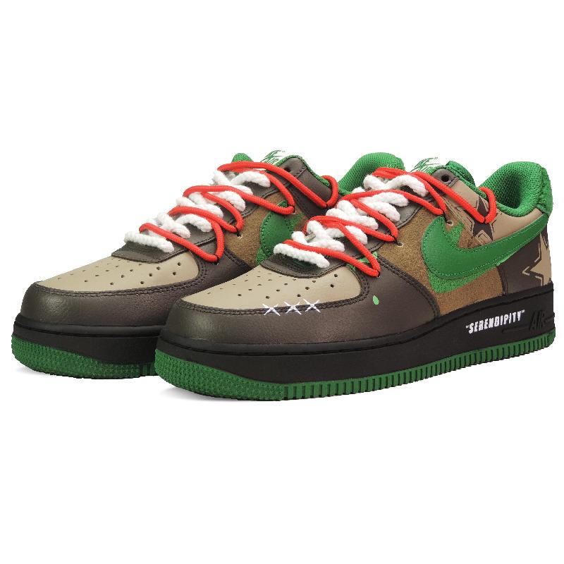 [Custom Green fields and starry rivers]  Air Force 1 Skateboarding Shoes Men