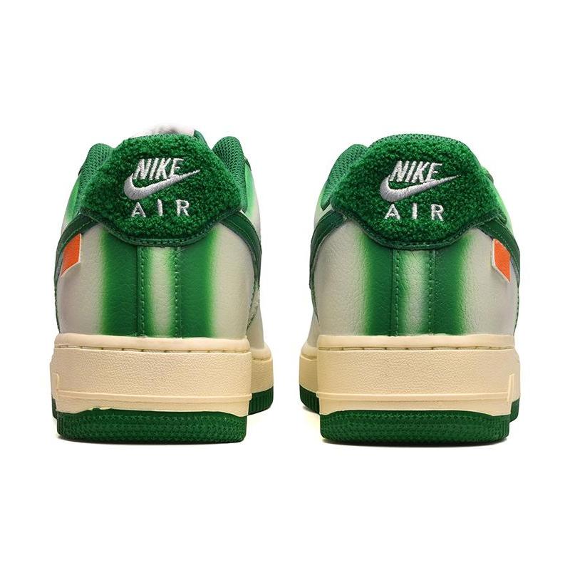 [Custom Men's style with gradient white and green]  Air Force 1 Skateboarding Shoes Men Low-top White/green