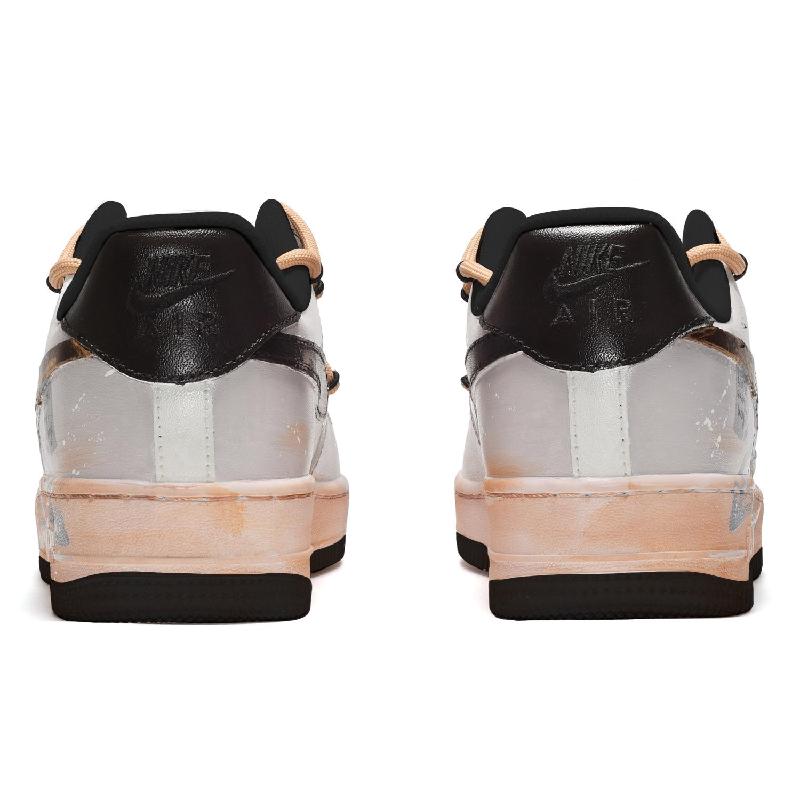 [Custom Unisex cocoa milk tea in black, gray and brown]  Air Force 1 Skateboarding Shoes Unisex