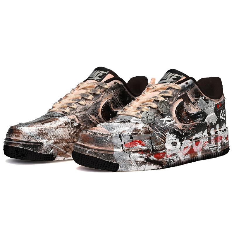 [Custom Unisex Doomsday War God black, white and red]  Air Force 1 Skateboarding Shoes Unisex