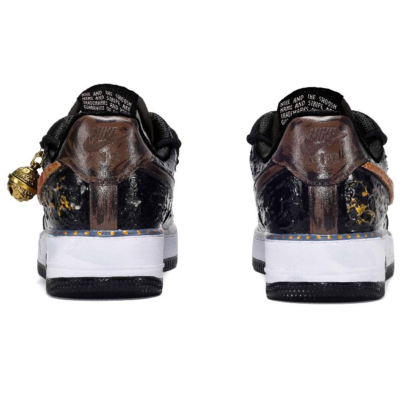 [Custom The return of the Great Sage for both men and women]  Air Force 1 Skateboard Shoes Unisex Low-Top Black/White Red