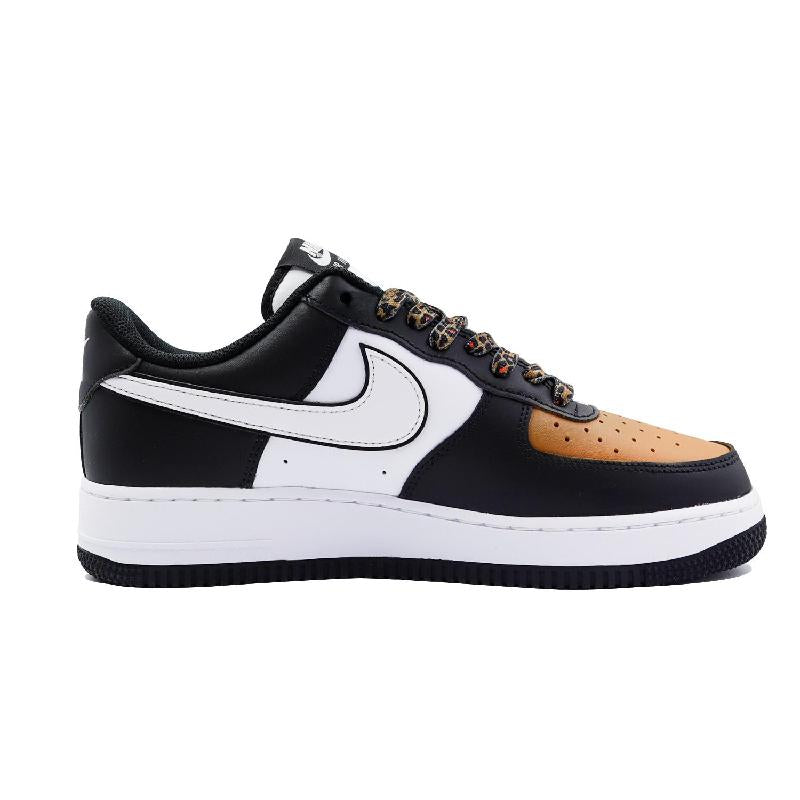 [Custom Leopard]  Air Force 1 Skateboarding Shoes Men Low-top Brown/black/yellow