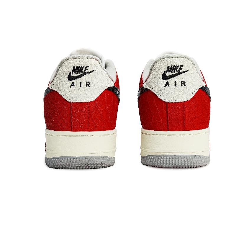 [Custom Snake dance for the Spring Festival]  Air Force 1 Skateboard Shoes Unisex Low-Top Black/Red/White
