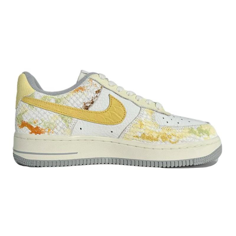 [Custom The Autumnal Equinox]  Air Force 1 Skateboard Shoes Women's Low-Top Yellow