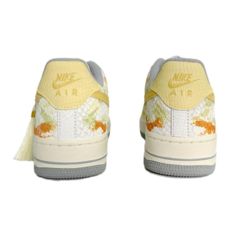 [Custom The Autumnal Equinox]  Air Force 1 Skateboard Shoes Women's Low-Top Yellow