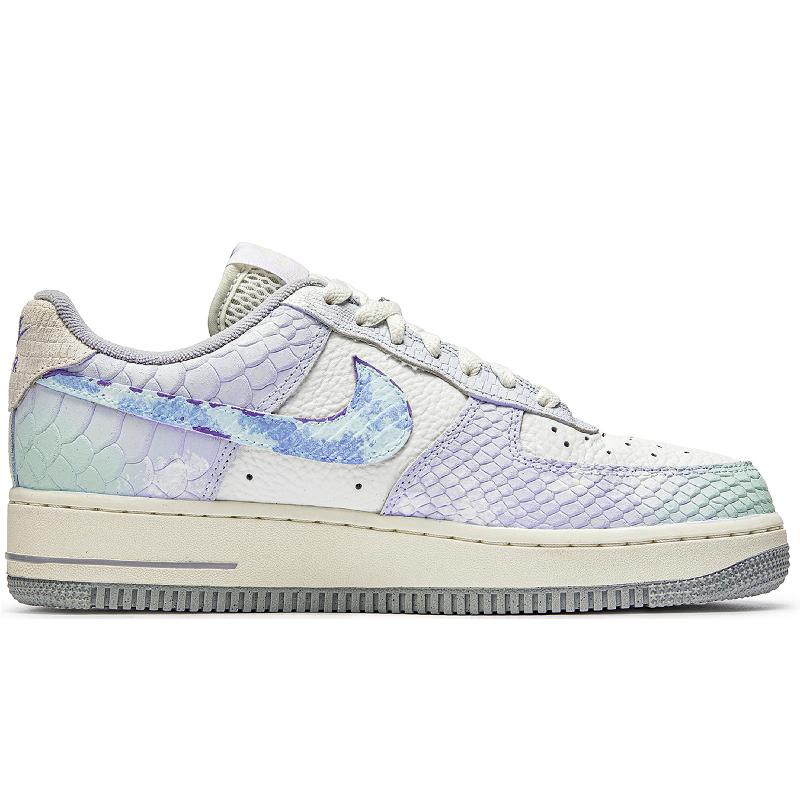 [Custom The spirit Snake sets sail]  Air Force 1 Skateboard Shoes Women's Low-Top Purple