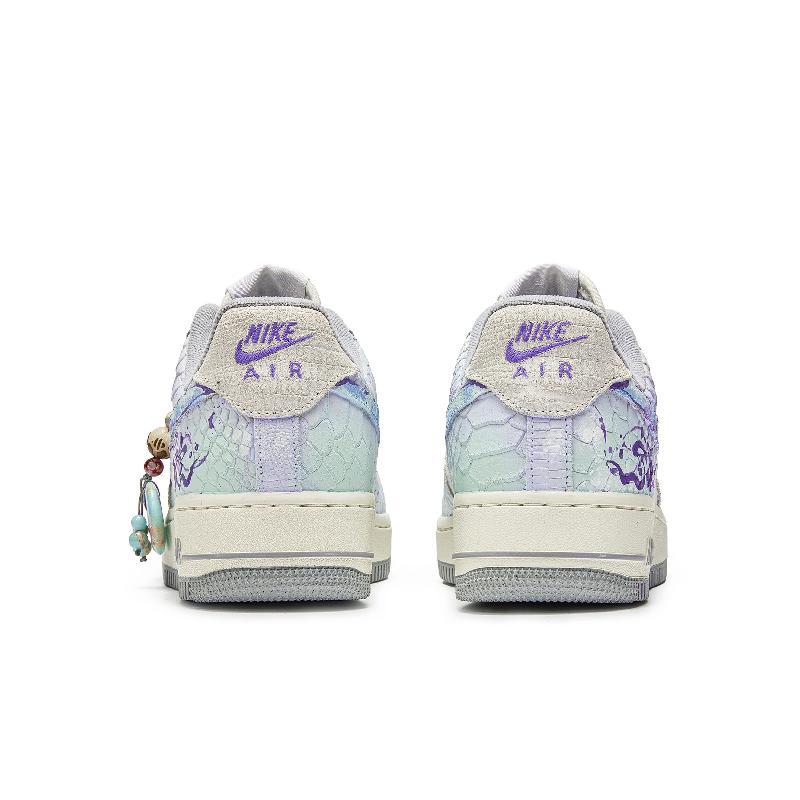 [Custom The spirit Snake sets sail]  Air Force 1 Skateboard Shoes Women's Low-Top Purple