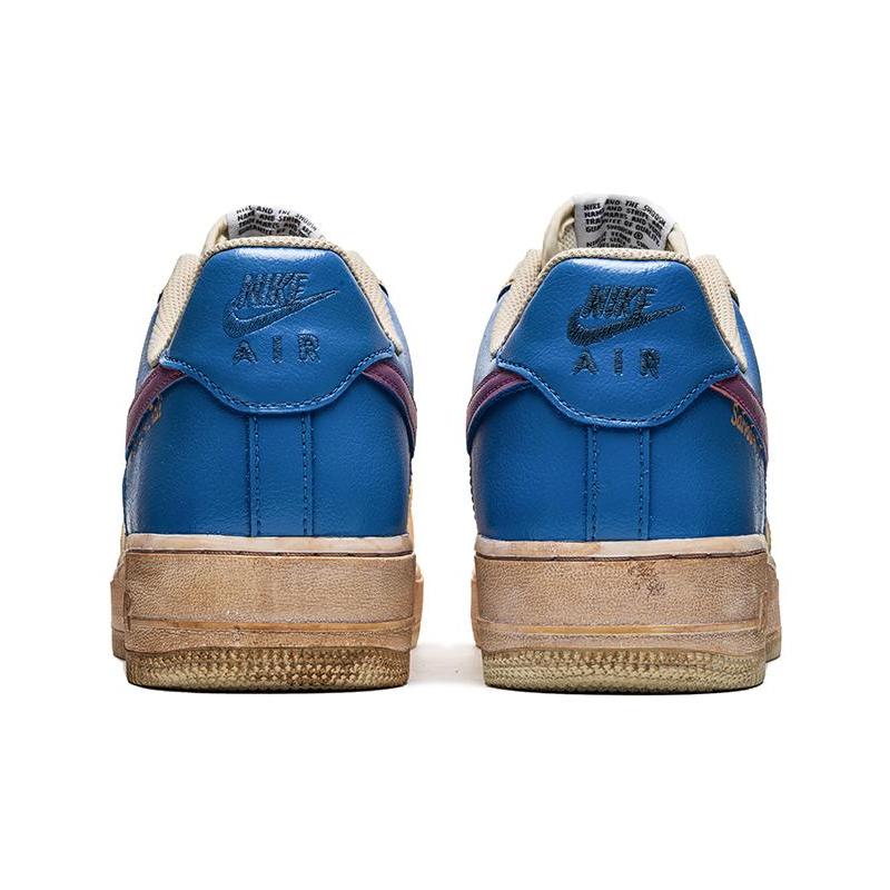 [Custom Figure oil painting]  Air Force 1 Skateboarding Shoes Unisex Low-top White And Yellow