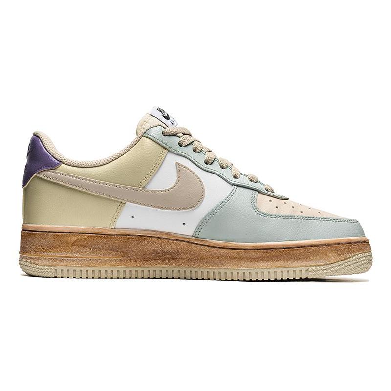 [Custom Composition style]  Air Force 1 Skateboarding Shoes Unisex Low-top Beige Yellow