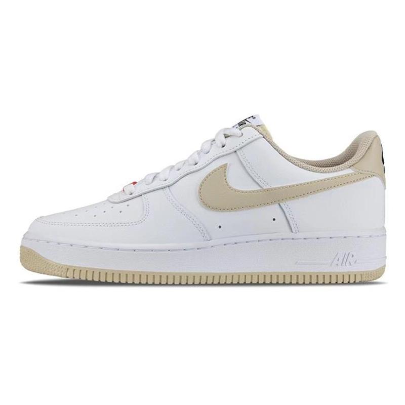 [Custom Composition style]  Air Force 1 Skateboarding Shoes Unisex Low-top Beige Yellow