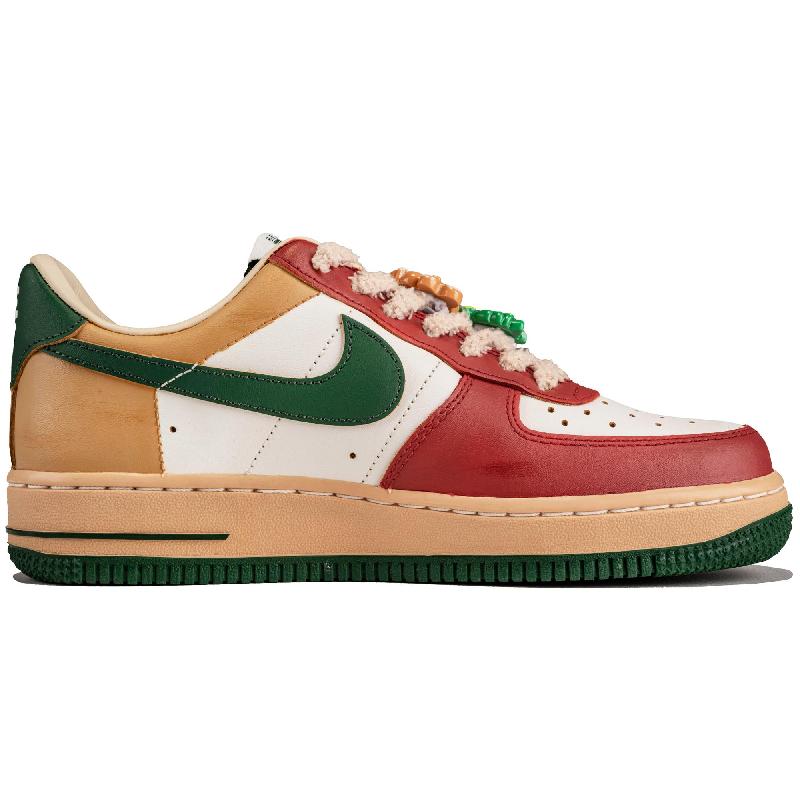 [Custom Cartoon Christmas]  Air Force 1 Skateboard Shoes Women's Low-Top Green