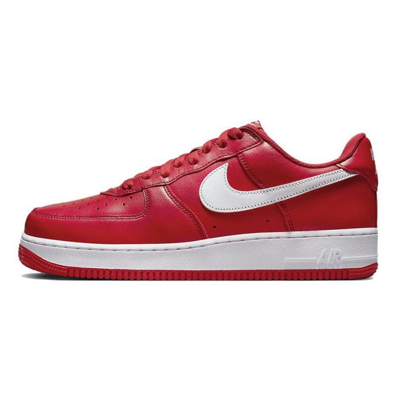 [Custom The same style for men and women leads to a happy marriage]  Air Force 1 Skateboarding Shoes Unisex Low-top Red/Gold