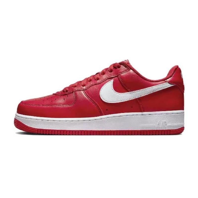 [Custom Red Fortune]  Air Force 1 Skateboarding Shoes Unisex