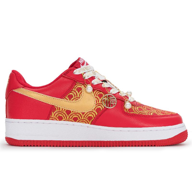 [Custom Koi carp are in full bloom]  Air Force 1 Skateboarding Shoes Unisex Low-top Red