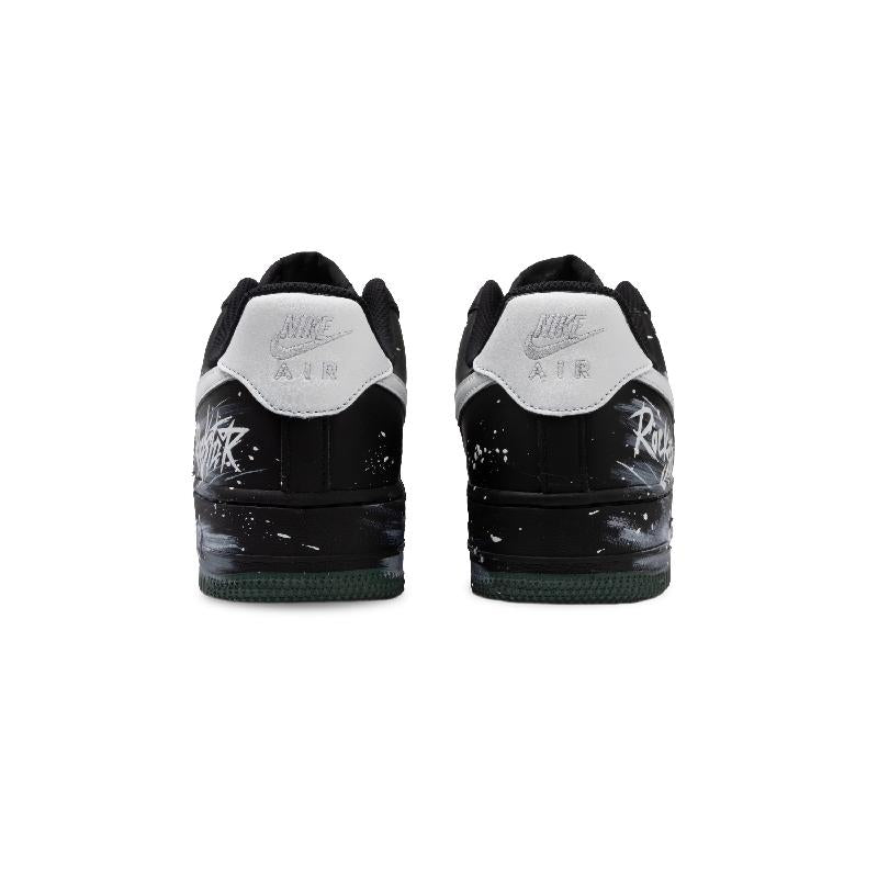 [Custom Pulse Galaxy]  Air Force 1 Skateboard Shoes Unisex Low-Top White/Black