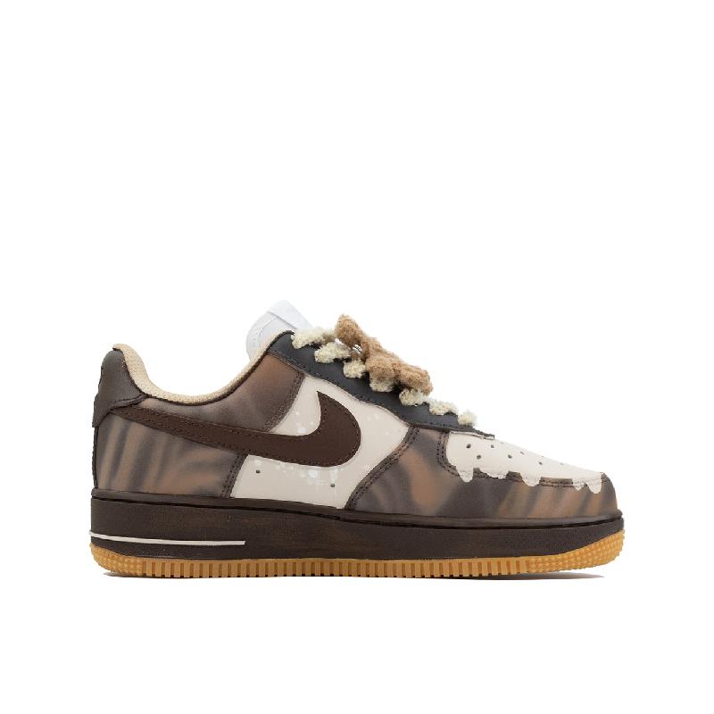 [Custom Hot winter]  Air Force 1 Skateboard Shoes Women's Low-Top Beige