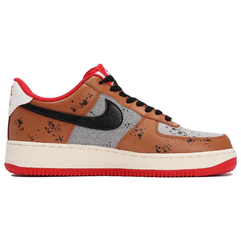 [Custom The golden dragon brings blessings of grey gold]  Air Force 1 Skateboarding Shoes Unisex