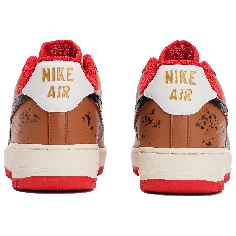 [Custom The golden dragon brings blessings of grey gold]  Air Force 1 Skateboarding Shoes Unisex