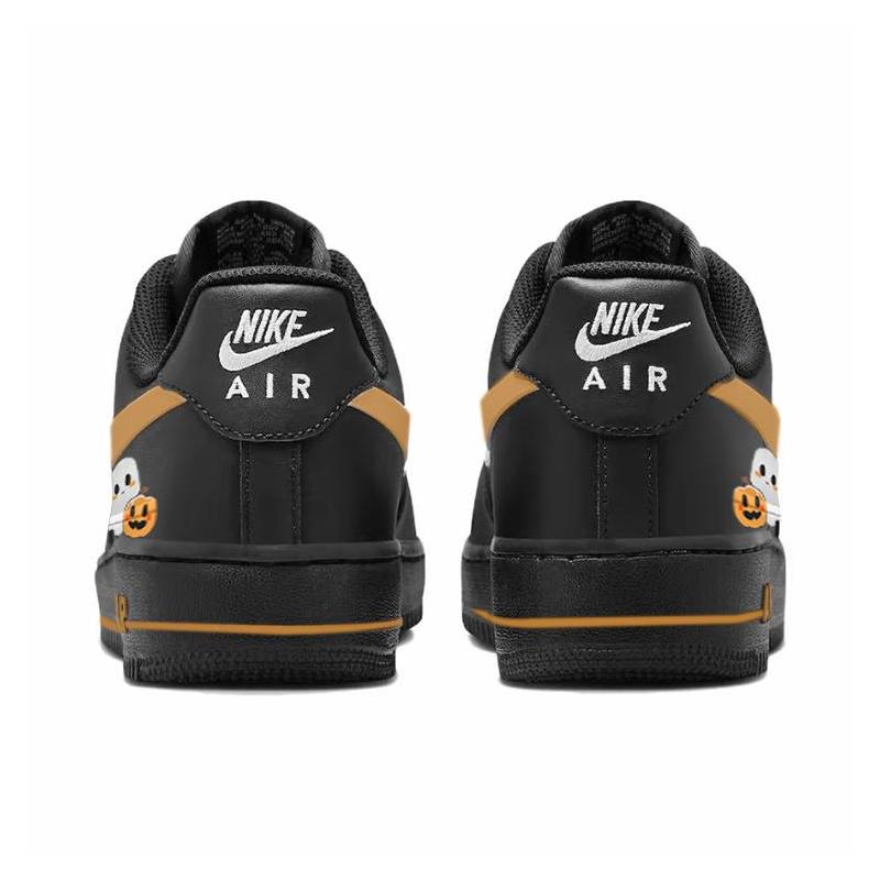 [Custom Cute little melon ghost]  Air Force 1 Skateboard Shoes Unisex Low-Top Orange