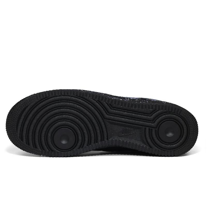 [Custom Unisex Midnight purple]  Air Force 1 Skateboard Shoes Unisex Low-Top Black/Purple/Silver