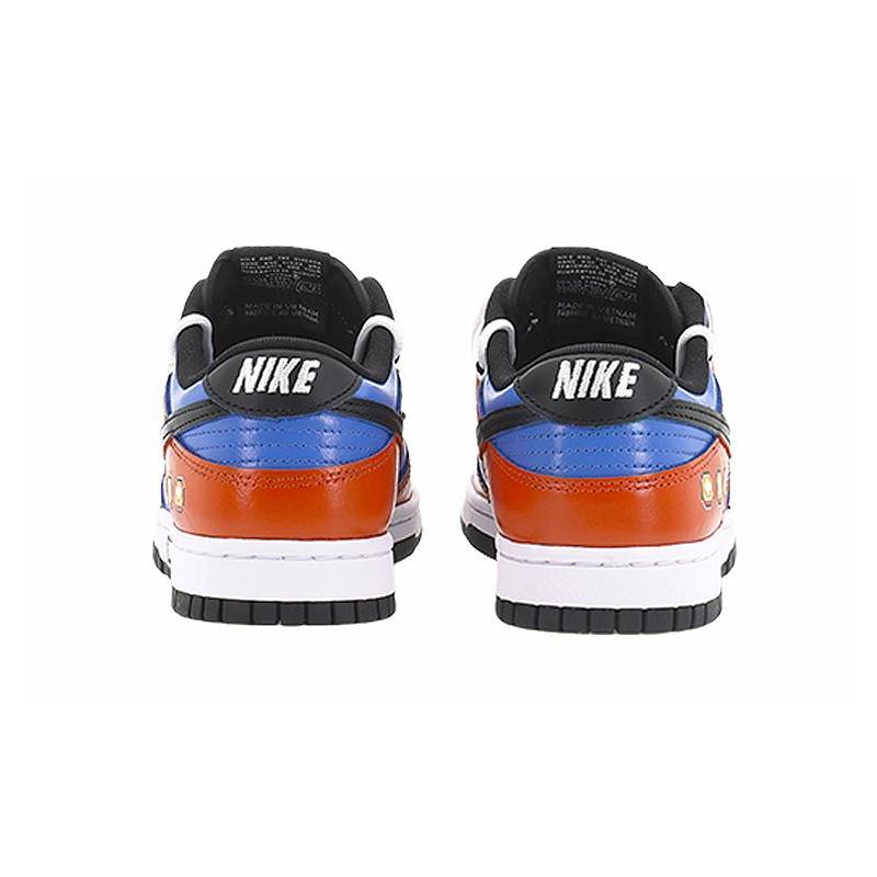 [Custom Make a stunning debut]  Dunk Skateboarding Shoes Unisex Low-top Blue/yellow/red