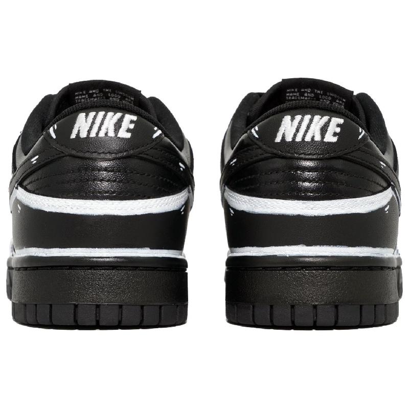 [Custom Dimensional Black Knight S-BOX]  Dunk Skateboarding Shoes Unisex Low-top White