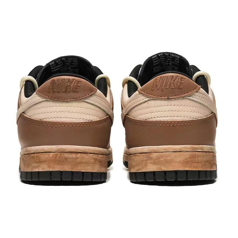 [Custom Valentine's Day doodle Brown and white C]  Dunk Skateboarding Shoes Men Low-top Palm Tree