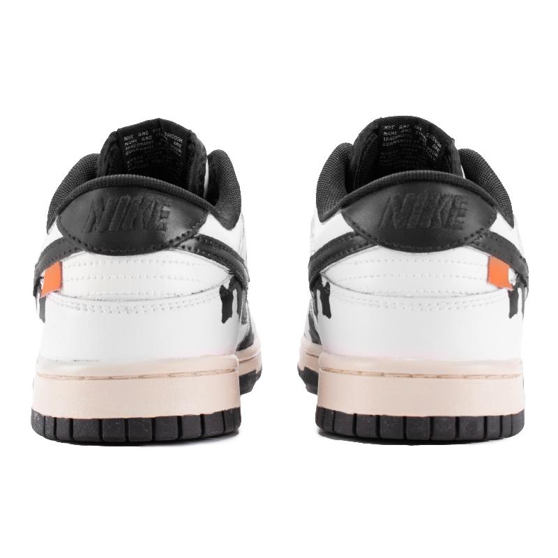 [Custom Male oolong]  Dunk Skateboarding Shoes Unisex Low-top Black/White/Brown