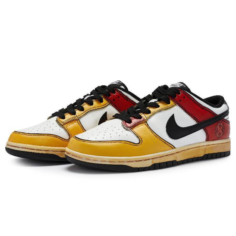 [Custom Men's anti-war alliance]  Dunk Skateboarding Shoes Men Low-top White