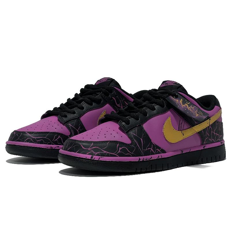 [Custom Men's Alien Invasion black and purple]  Dunk Skateboarding Shoes Unisex