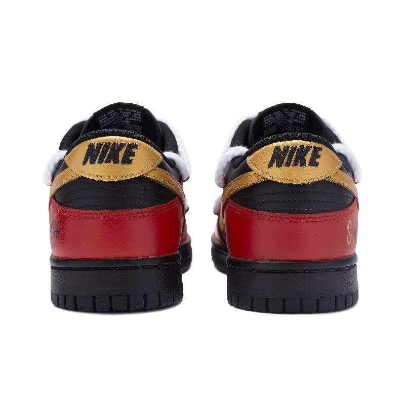 [Custom The male genius Sakuragi]  Dunk Skateboarding Shoes Men Low-top Red, Black, White Gold