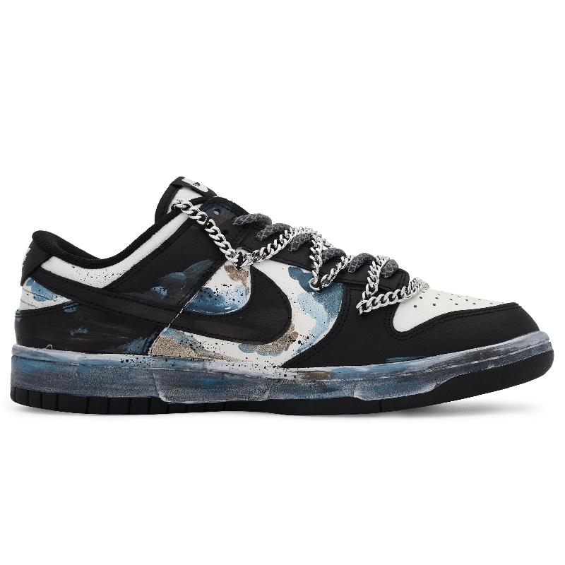 [Custom Survival rules for men]  Dunk Skateboarding Shoes Men Low-top Blue/off-white