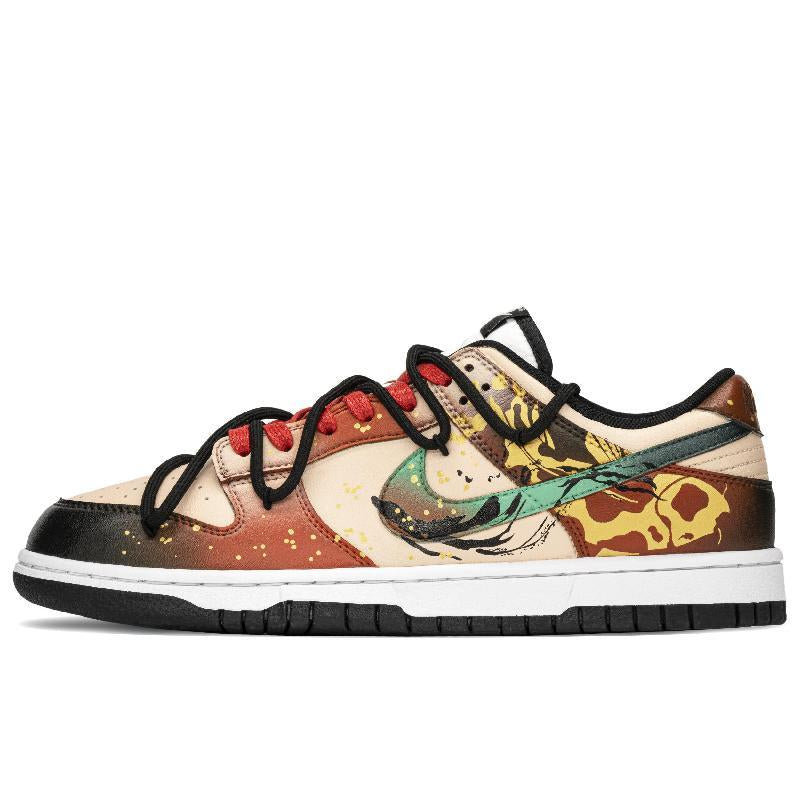 [Custom Ink-wash koi]  Dunk Skateboarding Shoes Men