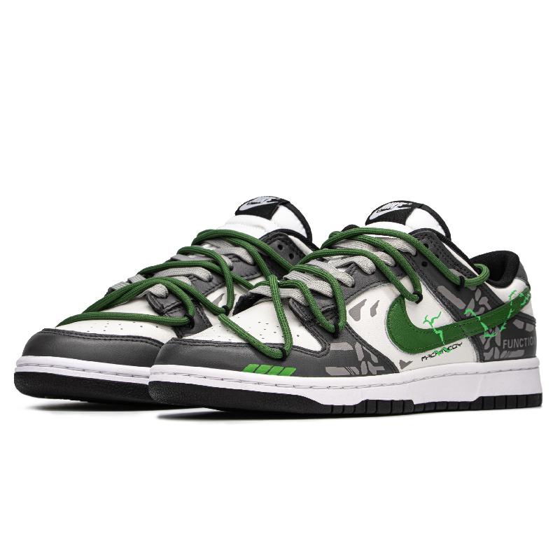 [Custom Green Machinery]  Dunk Skateboarding Shoes Unisex