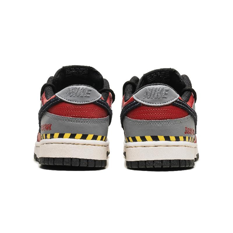[Custom The evening clouds are ablaze with red]  Dunk Skateboarding Shoes Unisex Low-top Gray/Yellow
