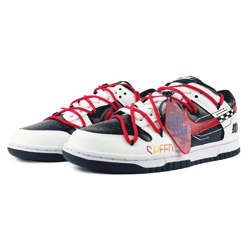 [Custom Men's and women's Racing clubs]  Dunk Skateboarding Shoes Unisex Low-top Black